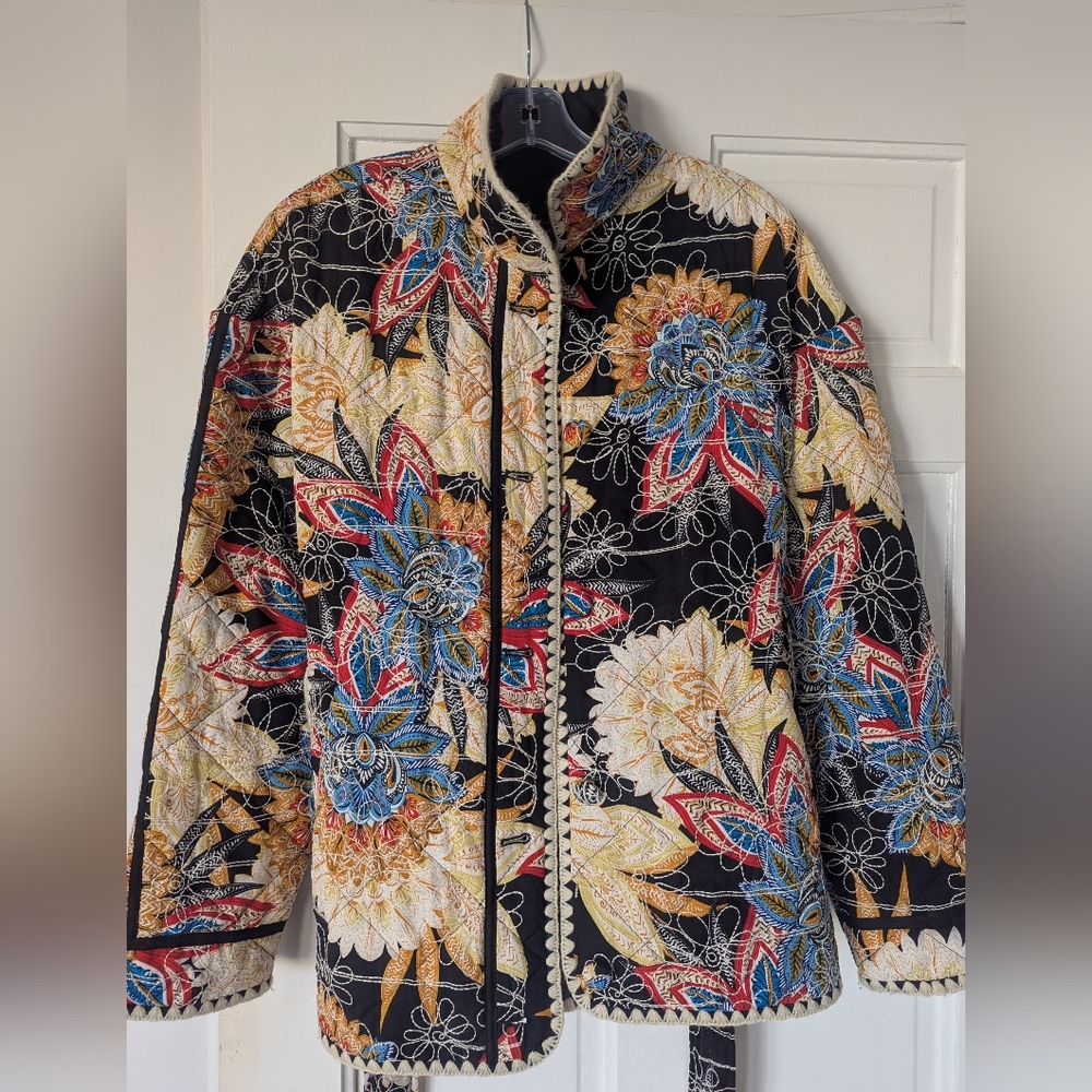 7 For All Mankind Quilted Jacket Oversized Small Fits Medium